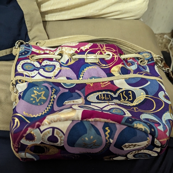 Coach multicolor medium drawstring bag - Picture 2 of 4